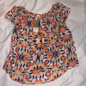 Francesca’s NWT  Confetti Breezy‎ Blouse Size Large